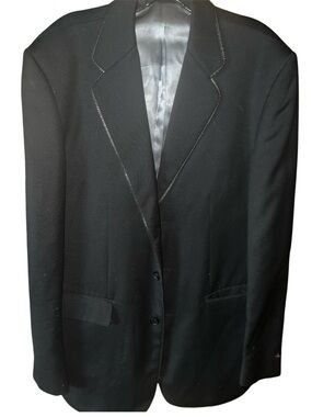 R. Scott French Black Sport Coat Blazer - Tailored Single Breast Jacket size L